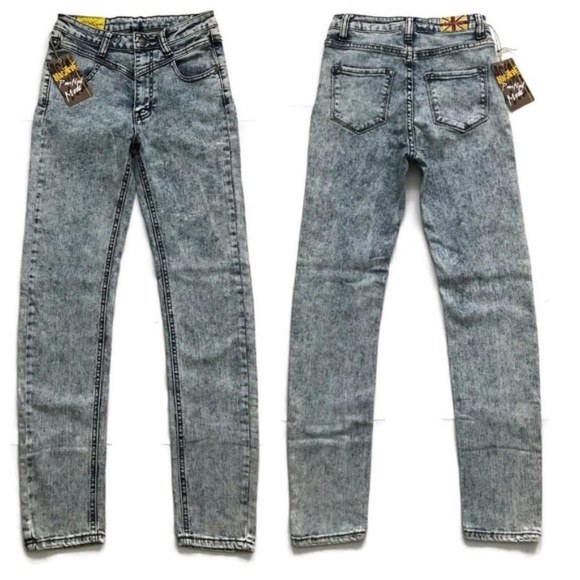 Machine Jeans Skinny High Waist Distressed Denim - Picture 2 of 5